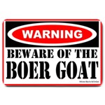 Beware Boer Goat Large Doormat