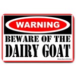 Beware Dairy Goat Large Doormat