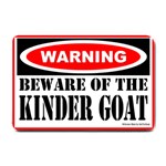 Beware Kinder Goat Small Doormat