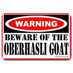 Beware Oberhasli Goat Large Doormat