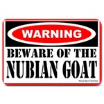 Beware Nubian Goat Large Doormat