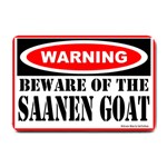 Beware Saanen Goat Small Doormat