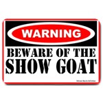 Beware Show Goat Large Doormat