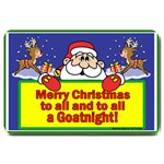 Merry Christmas GoatNight Large Doormat