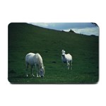 Two White Horses 0002 Small Doormat