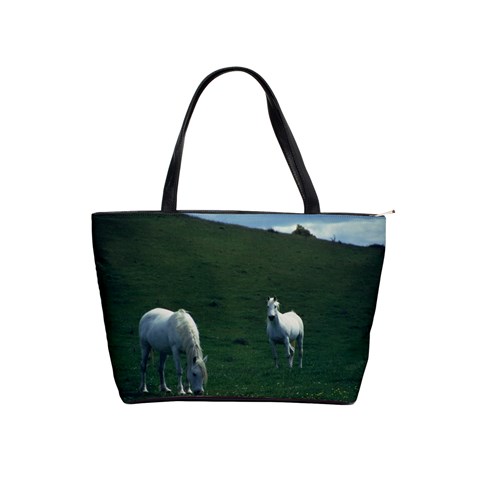 Two White Horses 0002 Classic Shoulder Handbag from ArtsNow.com Front