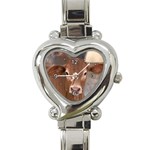 Brown Cow  0003 Heart Italian Charm Watch