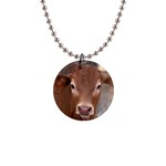 Brown Cow  0003 1  Button Necklace