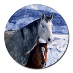 Winter Horses 0004 Round Mousepad