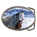 Winter Horses 0004 Belt Buckle