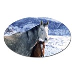 Winter Horses 0004 Magnet (Oval)