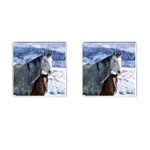 Winter Horses 0004 Cufflinks (Square)