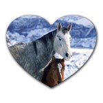 Winter Horses 0004 Mousepad (Heart)