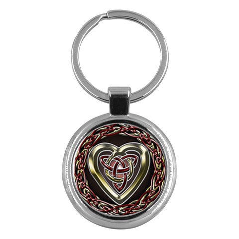 Celtic heart Key Chain (Round) from ArtsNow.com Front