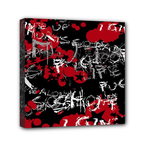 Emo Graffiti Mini Canvas 6  x 6  (Stretched) from ArtsNow.com