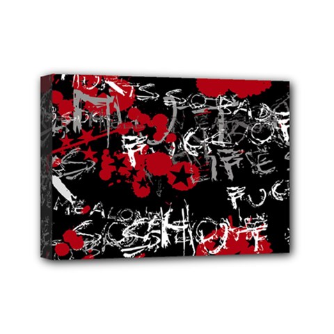 Emo Graffiti Mini Canvas 7  x 5  (Stretched) from ArtsNow.com