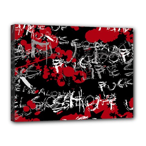 Emo Graffiti Canvas 16  x 12  (Stretched) from ArtsNow.com