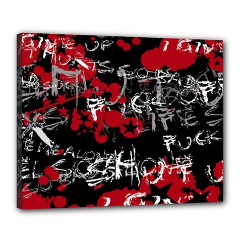 Emo Graffiti Canvas 20  x 16  (Stretched) from ArtsNow.com