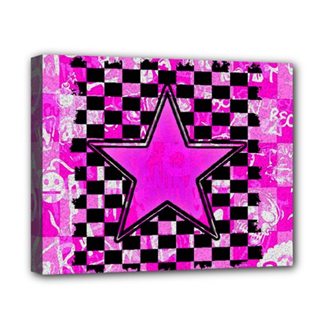 Pink Star Canvas 10  x 8  (Stretched) from ArtsNow.com