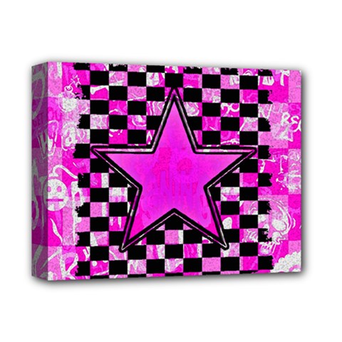 Pink Star Deluxe Canvas 14  x 11  (Stretched) from ArtsNow.com