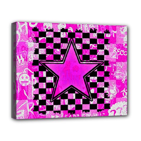 Pink Star Deluxe Canvas 20  x 16  (Stretched) from ArtsNow.com