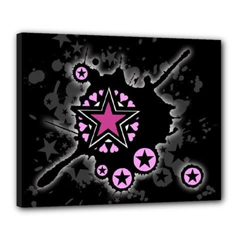 Pink Star Explosion Canvas 20  x 16  (Stretched) from ArtsNow.com