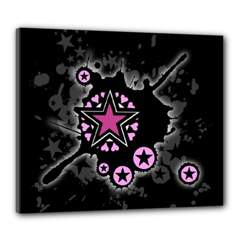 Pink Star Explosion Canvas 24  x 20  (Stretched) from ArtsNow.com