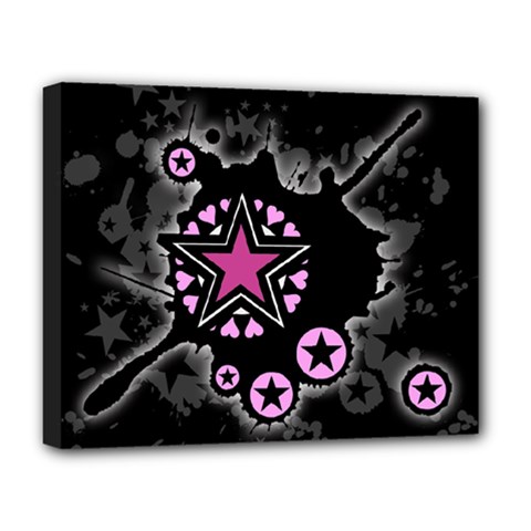 Pink Star Explosion Deluxe Canvas 20  x 16  (Stretched) from ArtsNow.com