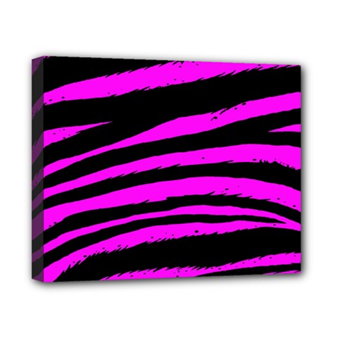 Pink Zebra Canvas 10  x 8  (Stretched) from ArtsNow.com