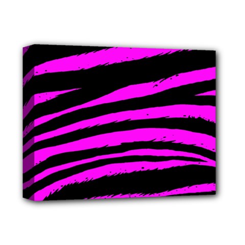 Pink Zebra Deluxe Canvas 14  x 11  (Stretched) from ArtsNow.com