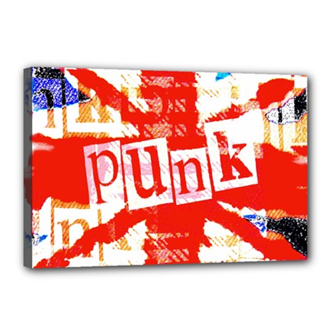 Punk Union Jack Canvas 18  x 12  (Stretched) from ArtsNow.com