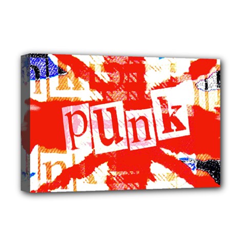 Punk Union Jack Deluxe Canvas 18  x 12  (Stretched) from ArtsNow.com