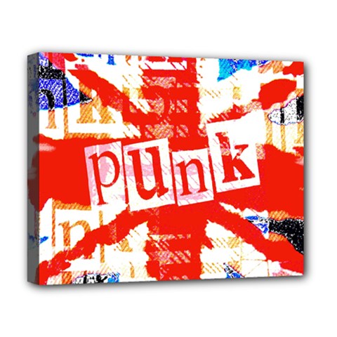 Punk Union Jack Deluxe Canvas 20  x 16  (Stretched) from ArtsNow.com