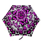 Emo Scene Girl Skull Mini Folding Umbrella