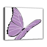 Purple Awareness Butterfly 2 Canvas 14  x 11  (Framed)