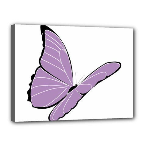 Purple Awareness Butterfly 2 Canvas 16  x 12  (Framed) from ArtsNow.com