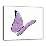 Purple Awareness Butterfly 2 Canvas 20  x 16  (Framed)