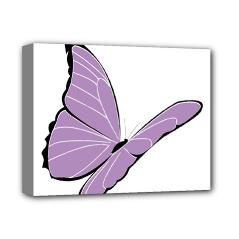 Purple Awareness Butterfly 2 Deluxe Canvas 14  x 11  (Framed) from ArtsNow.com