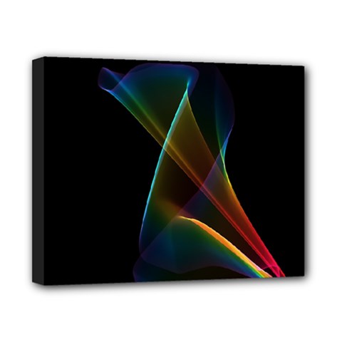 Abstract Rainbow Lily, Colorful Mystical Flower  Canvas 10  x 8  (Framed) from ArtsNow.com