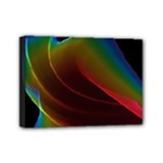 Liquid Rainbow, Abstract Wave Of Cosmic Energy  Mini Canvas 7  x 5  (Framed)