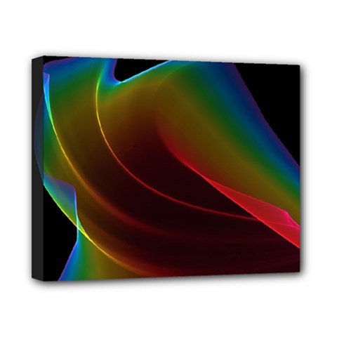 Liquid Rainbow, Abstract Wave Of Cosmic Energy  Canvas 10  x 8  (Framed) from ArtsNow.com