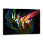 Northern Lights, Abstract Rainbow Aurora Canvas 18  x 12  (Framed)