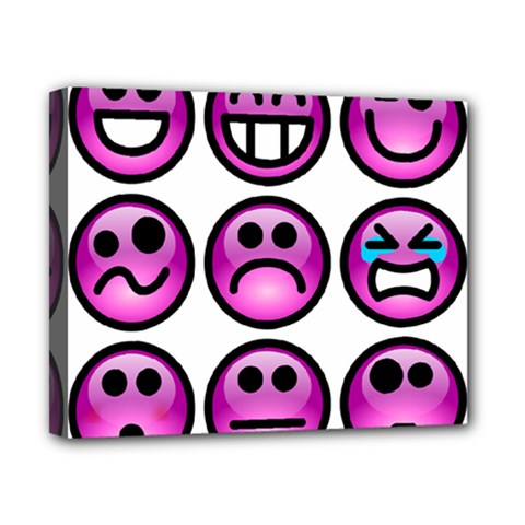 Chronic Pain Emoticons Canvas 10  x 8  (Framed) from ArtsNow.com