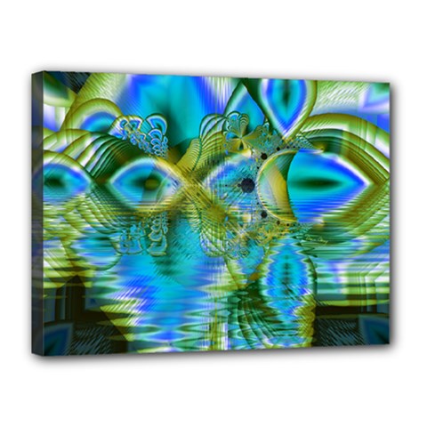 Mystical Spring, Abstract Crystal Renewal Canvas 16  x 12  (Framed) from ArtsNow.com