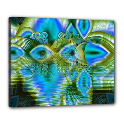 Mystical Spring, Abstract Crystal Renewal Canvas 20  x 16  (Framed) from ArtsNow.com