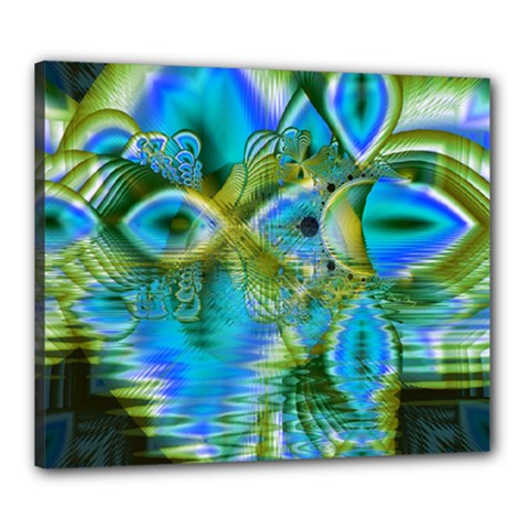 Mystical Spring, Abstract Crystal Renewal Canvas 24  x 20  (Framed) from ArtsNow.com