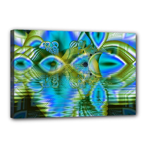 Mystical Spring, Abstract Crystal Renewal Canvas 18  x 12  (Framed) from ArtsNow.com