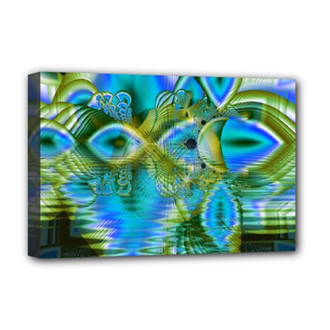 Mystical Spring, Abstract Crystal Renewal Deluxe Canvas 18  x 12  (Framed) from ArtsNow.com