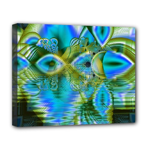 Mystical Spring, Abstract Crystal Renewal Deluxe Canvas 20  x 16  (Framed) from ArtsNow.com