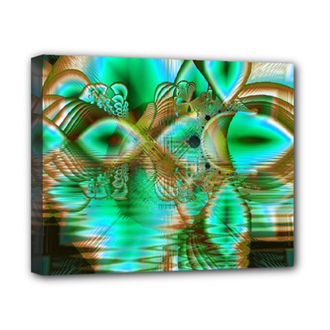 Spring Leaves, Abstract Crystal Flower Garden Canvas 10  x 8  (Framed) from ArtsNow.com